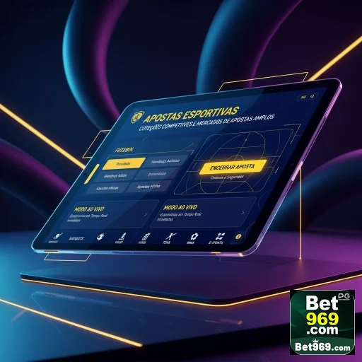 Interface do app 969bet para apostas esportivas em tablet.