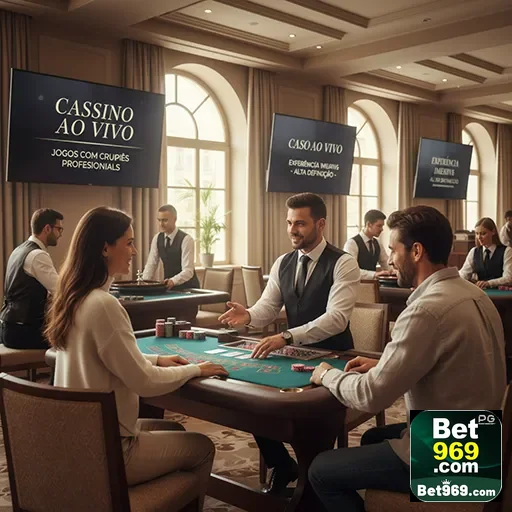 Jogadores participando de cassino ao vivo no 969bet.