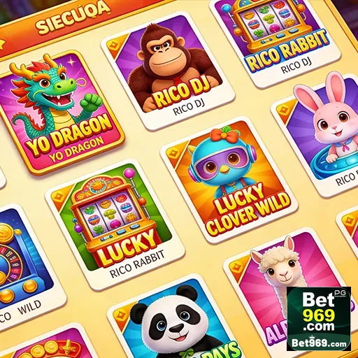 Slots do 969bet exibindo jogos variados e coloridos.