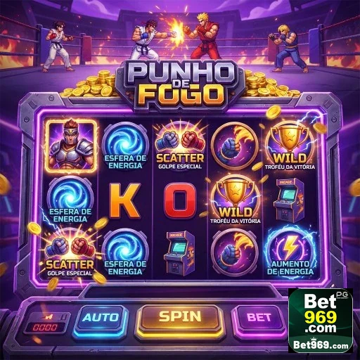 Tela do jogo Punho de Fogo da 969bet com prêmios em destaque.