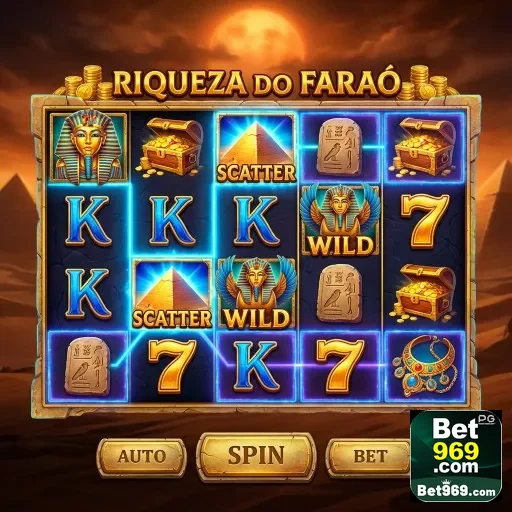 Máquina de slot 'Riqueza do Faraó' da 969bet.