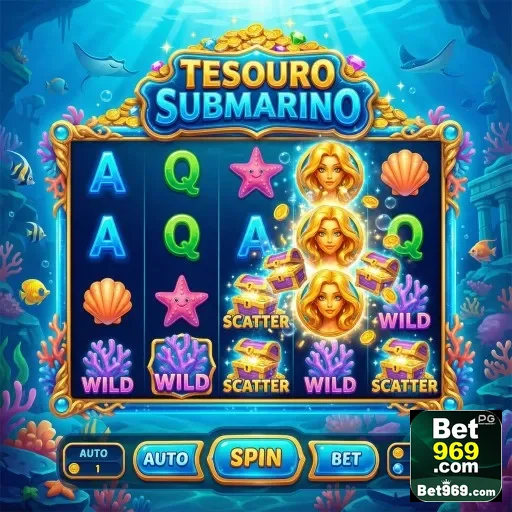 Slot do jogo Tesouro Submarino no 969bet destaca vitórias.