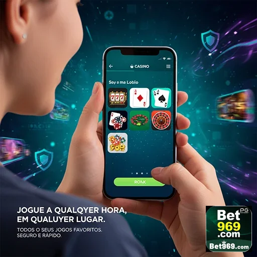 Usuário acessando jogos do cassino online na 969bet.