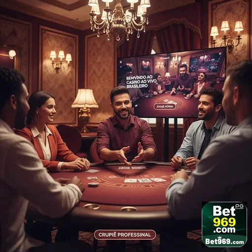Jogadores vivenciam o cassino ao vivo no aplicativo 969bet.