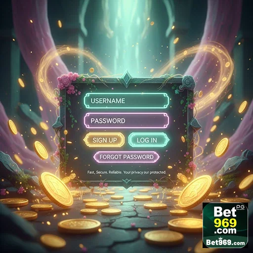 Tela de login da 969bet com opções de cadastro e acesso.